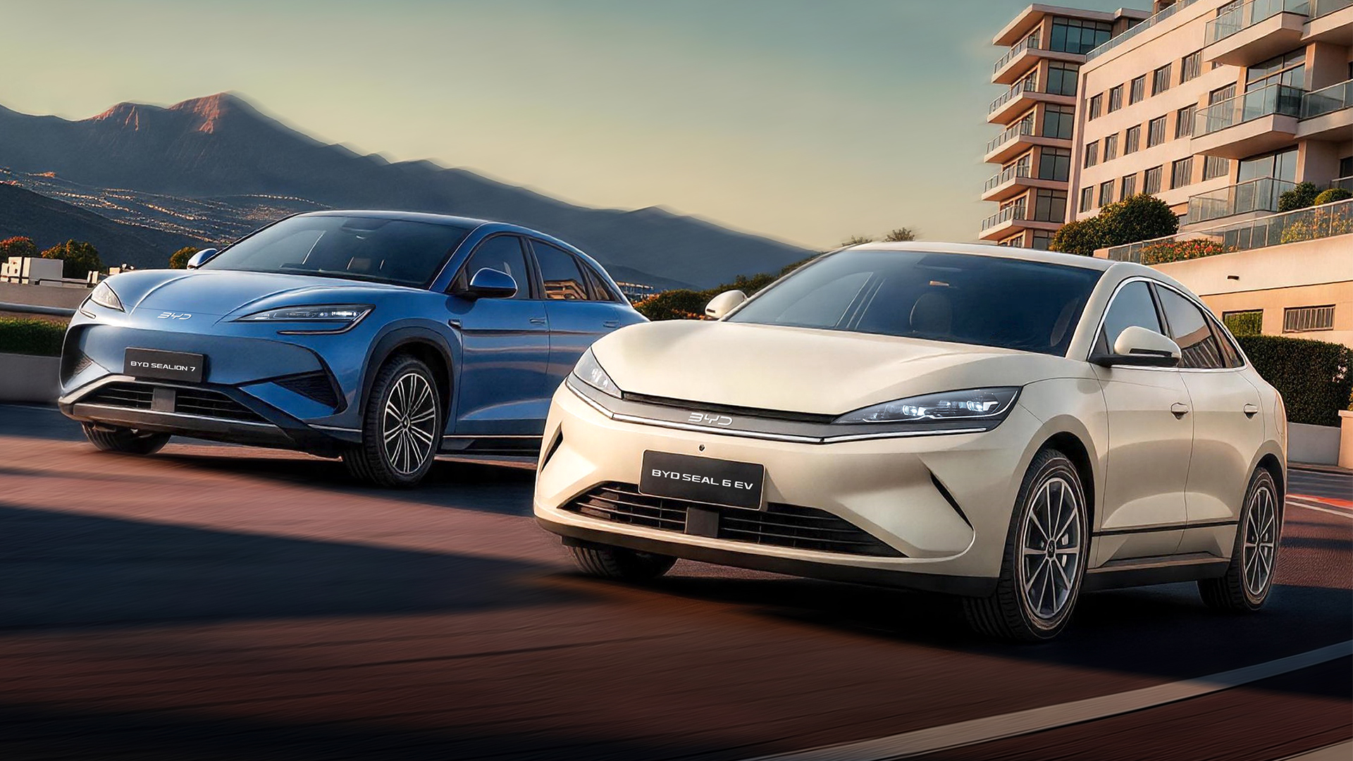 BYD SEALION 7 and SEAL 6 EV on the road