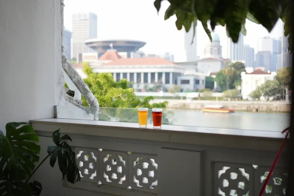 The Singapore River seen from the Level 3 balcony at BYD by 1826 Boat Quay